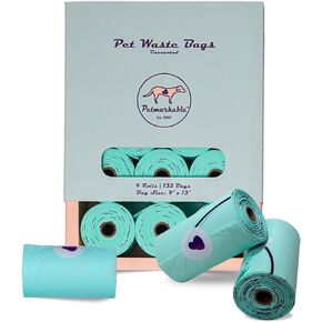 Durable Dog Poop Bags Rolls Eco Friendly, Leakproof, Odor-Free, Vegetable-Based Doggy Poop Bags, Giving Back to Charity (240 Bag / 16 Roll)