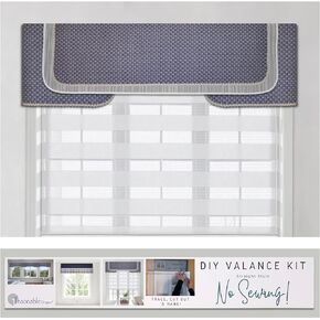 Straight Valance, DIY Custom Cornice, Curtain & Table Decorating Kit for No-Sew Home Decor