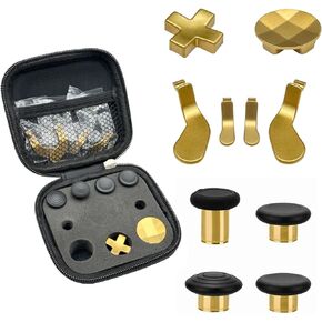Easegmmer Thumbsticks for Xbox One Elite Series 2-10 in 1 Plating Accessories Kits Parts Including 4 Swap Joysticks, 4 Paddles, 2 D-Pads for Elite Series 2 Core Controller (Red)