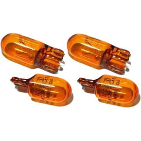 T10-WY5W Side Marker/Side Mirror Turn Signal Small Bulb 12V 5W fit for Audi A4/A6, Passat B5 Golf 4,Chevrolet TRACKER/Cruze,12-20 CIVIC -Amber Bulbs (4Pcs)