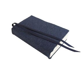 4 Inch Book Covers for Paperbacks or Hardcovers, 4x6, NAVY HEATHER Stretch Fabric Book Cover Blue, Small Mass Market Paperback Book Sleeve (Adults)