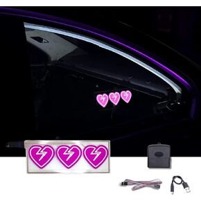 Wanted 5 Star Wanted Car Decal – LED Car Sign, USB Rechargeable, Illuminated Car Decals with 5 Modes, Car Accessories Interior, Sticker for Car, JDM Car Accessories, Car Essentials