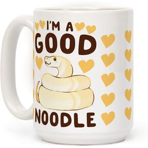 LookHUMAN I'm a Good Noodle White 15 Ounce Ceramic Coffee Mug
