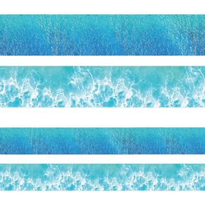 Ocean Bulletin Board Border Under The Sea Bulletin Decoration 49.2ft Two Sided Border for Classroom School Decor Family Party Supply