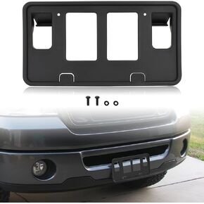 KEWISAUTO Front License Plate Frame for F150 06-08, Black Front Bumper License Plate Bracket Holder Cover for Ford F-150 Lincoln Mark LT 2006 2007 2008 Accessories (1PCS, Replace #6L3Z-17A385-AAA)
