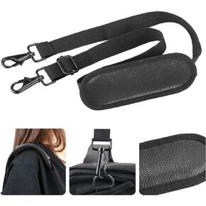 YOUSHARES Shoulder Strap Universal Replacement Laptop Metal Hooks Adjustable Bag Strap Briefcase Computer Messenger Bag Laptop Notebook Case (Black)