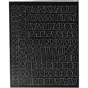 Duro Decal Duro 3/4-inch Gothic Vinyl Letters and Numbers Set, Black