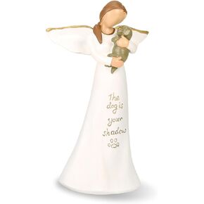 Forget Me Not Gifts,Guardian Angel Figurine, Flower Hand Carved Praying Angel Sculpture,Thank You Angel,Encouraging Gifts,Friendship Gifts for Women,Farewell Gifts for Friends