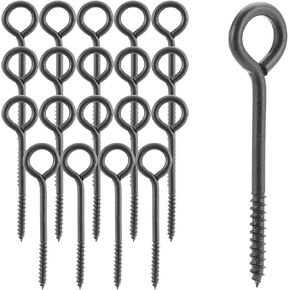 منتجات رايت، 20 قطعة، 3 بوصة × 0.25 بوصة - أجهزة شديدة التحمل ومقاومة للطقس للتطبيقات الخارجية والداخلية - مثالية للنباتات المعلقة ومجموعات التأرجح، أسود غير لامع in Kuwait