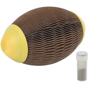 Catnip Ball Toy, Keep Your Cat and You Active Catnip Scratch Football Toy Made of Recycled Eco‑Friendly Corrugated Paper for Cats' Exercising and Playing