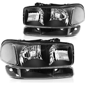 ECCPP Headlight Assembly For GMC Sierra 3500 2001-2006 For GMC Yukon 2000-2006 For Yukon XL 1500/2500 2000-2006 Driver and Passenger Side Headlamps
