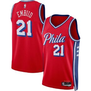 Joel Embiid Philadelphia 76ers Red #21 Youth 8-20 Alternate Edition Swingman Player Jersey