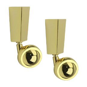 MY MIRONEY 2Pcs Metal Swivel Cup Casters Square Cup Casters Furniture Casters Wheels for Table Chair Sofa, 2.48" Diameter Wheel, Slanted Type