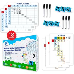 12-Pack Double-Sided Dry Erase Number Line White Boards - 4"x12", Elementary Number Line Strips, White Boards for Students, Math Manipulatives Must Haves, Number Line for Classroom Set - Simply Magic