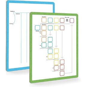 Dry Erase Division Board 9" x 12", Double Side Division Chart Table Math Manipulatives Lapboard for Kids Students Classroom Home (Division)