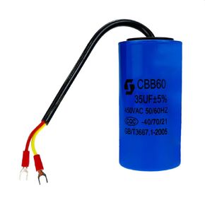 Cylindrical CBB60 Motor Run Capacitor 30UF for Running Motors with Frequency of 50Hz/60Hz, Washing Machines, Air Conditioners, Refrigerators & Water Pumps(Blue)