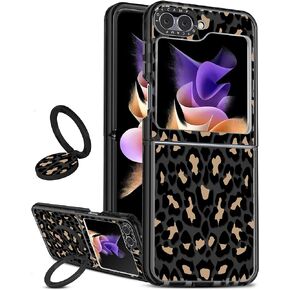 حافظة Toycamp لهاتف Samsung Galaxy Z Flip 5 مع حامل حلقي، تصميم مطبوع عليه رسوم متحركة لطيفة على شكل فلامنغو، حافظات هاتف مصممة ممتعة ومضحكة مضادة للصدمات لهاتف z flip 5 للنساء والبنات والأولاد والمراهقين والأطفال