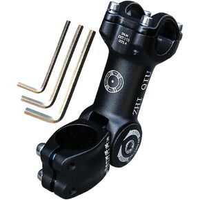 -60-+60 Degree 90mm 100mm 110mm Adustable Stem Bike Fork Extender Bicycle Handlebar Rise Clamp Adaptor MTB Road Fixed Gear Aluminium Alloy Head Up Adapter Flexible