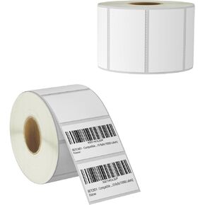 BETCKEY - 2.25" x 1.25" (57 mm x 32 mm) UPC Barcode & Multipurpose Labels Compatible with Zebra & Rollo Label Printer,Premium Adhesive & Perforated [16 Rolls, 16000 Labels]