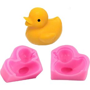 3D Duck Silicone Mold Annomm for DIY Cupcake Cake Pudding Chocolate Jelly Shots Fondant Mold, Ice Cube Crystal Candy Handmade Ice Cream Soap Mould Desserts Paste