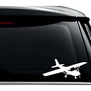 Cessna Plane Pilot Decal Sticker For Use On Laptop, Helmet, Car, Truck, Motorcycle, Windows, Bumper, Wall, and Decor Size- [10 inch] / [25 cm] Wide / Color- Gloss Black