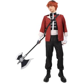 C-ZOFEK Frieren Stark Cosplay Costume Outfits with Gloves and Braces for Halloween Parties