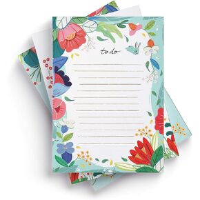 To Do List Note Pads (Set of 3) | Cute Floral Memo Notepads by Ana Sanfelippo