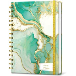 Lonely Oak Weekly Hardcover Undated Planner for Work, To Do List Notebook with Goals, 57 Weeks Habit Tracker Journal with Spiral Binding, 5.8 x 8.5 inches (Moon River)