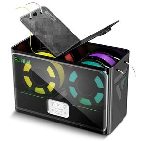 SUNLU Official Filament Dryer S4, 4 Spools Capacity, 350W PTC Heater, Power Saving Storage Mode, 70℃ Max Temperature, 3 Circulation Fans, Nylon TPU PLA PETG ABS 3D Printer Filament Dryer Box, Black