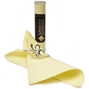 Trio of Sunshine Polishing Cloths for Sterling Silver, Gold, Brass Copper Metal Jewelry (Set of 3 Tubes)