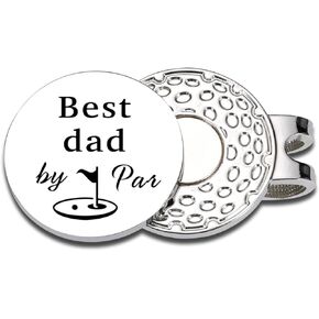 Fathers Day Gift from Daughter Son Wife First Fathers Day Gift for New Dad to Be Golf Ball Markers Hat Clip Birthday Gifts for Dad Stepdad Best Dad Ever Gifts Christmas Valentines Day Gifts for Him