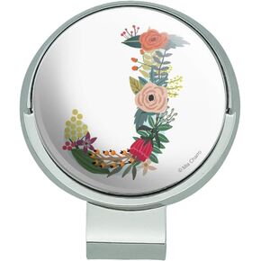 GRAPHICS & MORE Letter J Floral Monogram Initial Golf Hat Clip with Magnetic Ball Marker