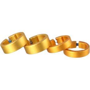 4 Pcs Bike Grips Clamps Ring End Lock Rings, 22.2mm Aluminum Alloy Bicycle Handlebar Fixing Ring, 8mm 12mm Height Grips Lock Rings for MTB Road Bike