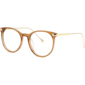 Zeelool Classic Round Eyeglasses Non-prescription Metal End Piece Eyewear Frame for Women Men Lenid ZWA311167