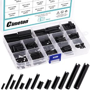 مجموعة متنوعة من 416 قطعة من دبابيس دوارة مترية، M1.5 M2 M2.5 M3 M4 M5 M6 13 نوعًا من دبابيس زنبركية مشقوقة من الصلب المقسم للتوسيع وتد التوتر مجموعة دبابيس لتحسين المنزل وآلات إصلاح السيارات in Kuwait