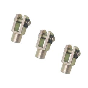 Bronze Tone 5mm Female Thread Metal Y Joint Pneumatic Air Cylinder Piston Rod Clevis for Foot Mounting Work 3Pcs