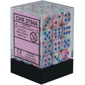 Chessex Festive 12mm D6 Dice Block, Pop Art and Blue