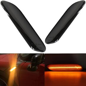 Countryman/Paceman LED Side Repeater Lamp for MINI Cooper Countryman R60 2011 2012 2013 2014 2015 2016 Paceman R61 JCW Amber LED Turn Signal Light Kits Clear Lens Lamps