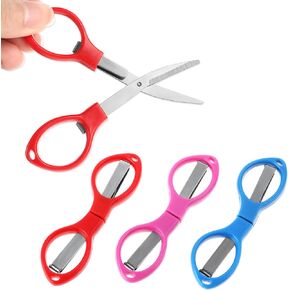 WLLHYF Folding Scissors, 3Pack small scissors Portable Mini Travel Trip Scissors Crafting Scissors Stainless Steel Retractable Mini Scissors for Home Office DIY Projects
