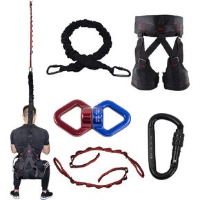 DASKING Upgraded Version Heavy Yoga Bungee Rope Resistance Belt Bungee Workout Training Tool Equipment for Home Gym Yoga