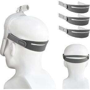 3 Packs Replacement Nasal Mask Straps for Airfit N30i and P30i Closed Edges Headgear CPAP Headgear Adjustable Head Straps Compatibility with N30i/P30i(Without Mask Frame)