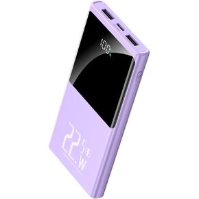 شاحن محمول 10000 مللي أمبير، بنك طاقة 5 فولت/3 أمبير 22.5 وات شحن سريع USB-C داخل/خارج شاشة LCD احتياطية لبطارية iPhone 15/14/13/12/11، سامسونج، جوجل أندرويد