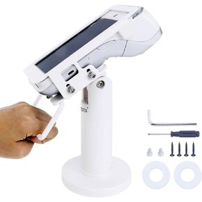 POS Terminal Stand for Pax A920/A920 Pro Credit Card Machine Stand, 7" Tall Tilt & Swivel Credit Card Reader Stand, Credit Card Terminal Stand with Complete Kit, Screw-in and Adhesive, White