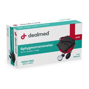 Dealmed Professional Aneroid Sphygmomanometer – Manual Arm Blood Pressure Monitor with Adult Size Cuff and Carry Case, Black (1, Adult)