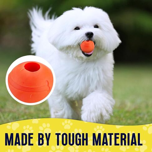 Balls for Aggressive Chewers - Small Dogs and Puppies - 1.5 Inch - 6 Pack - Indestructible Rubber Dog Chew Toys Bulk for Miniature Toy Breeds in Saudi Arabia