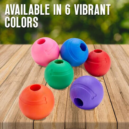 Balls for Aggressive Chewers - Small Dogs and Puppies - 1.5 Inch - 6 Pack - Indestructible Rubber Dog Chew Toys Bulk for Miniature Toy Breeds in Saudi Arabia