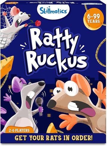 لعبة بطاقات Skillmatics - Ratty Ruckus، ممتعة لليلة الألعاب العائلية، مثالية لمحبي ألعاب الطاولة، هدايا للفتيات والأولاد والمراهقين والبالغين الذين تتراوح أعمارهم بين 6 و7 و8 و9 سنوات وما فوق، تيك تاك تو مع لمسة ملفوفة in Kuwait