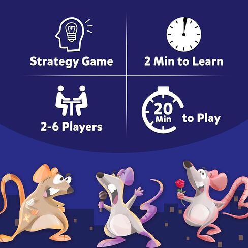 لعبة بطاقات Skillmatics - Ratty Ruckus، ممتعة لليلة الألعاب العائلية، مثالية لمحبي ألعاب الطاولة، هدايا للفتيات والأولاد والمراهقين والبالغين الذين تتراوح أعمارهم بين 6 و7 و8 و9 سنوات وما فوق، تيك تاك تو مع لمسة ملفوفة in Kuwait