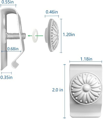 Tapestry Wall Hanging Clamps 4 Pack Textile Art Decoration Wall Hangers Metal Clips for Hanging Rugs Carpet Wall Display (Black) in Saudi Arabia