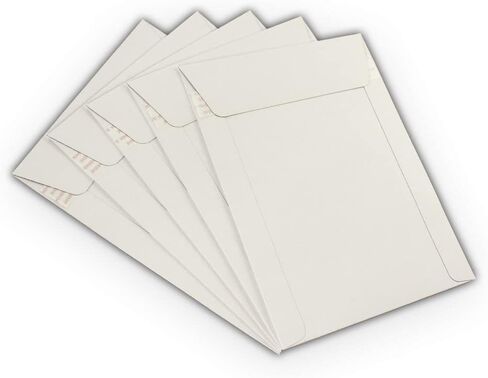 100 EcoSwift 7 x 9 Rigid Photo Mailers Keep Flats White Cardboard Self Seal Envelopes 7x9 in Saudi Arabia